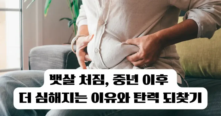 뱃살 처짐, 중년 이후 더 심해지는 이유와 탄력 되찾는 7가지 실천법